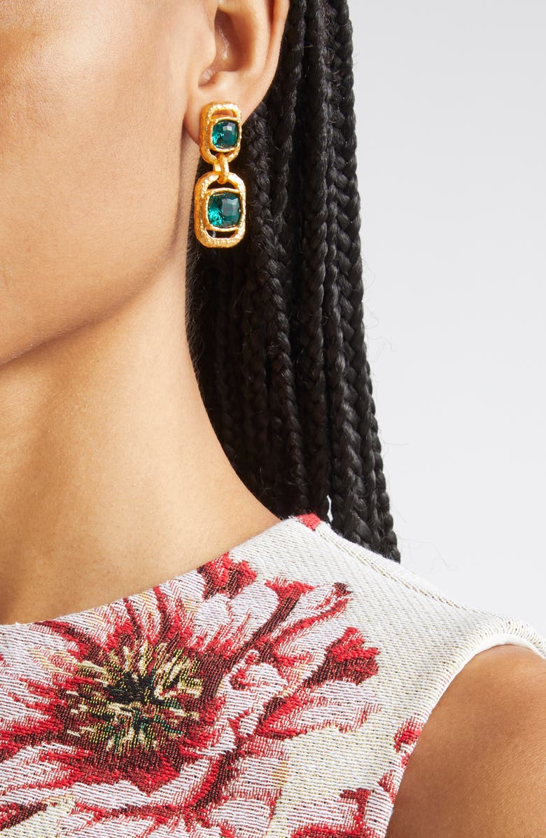 Oscar de la Renta O Enamel Flower Stud Earrings, Alternate, color, Navy