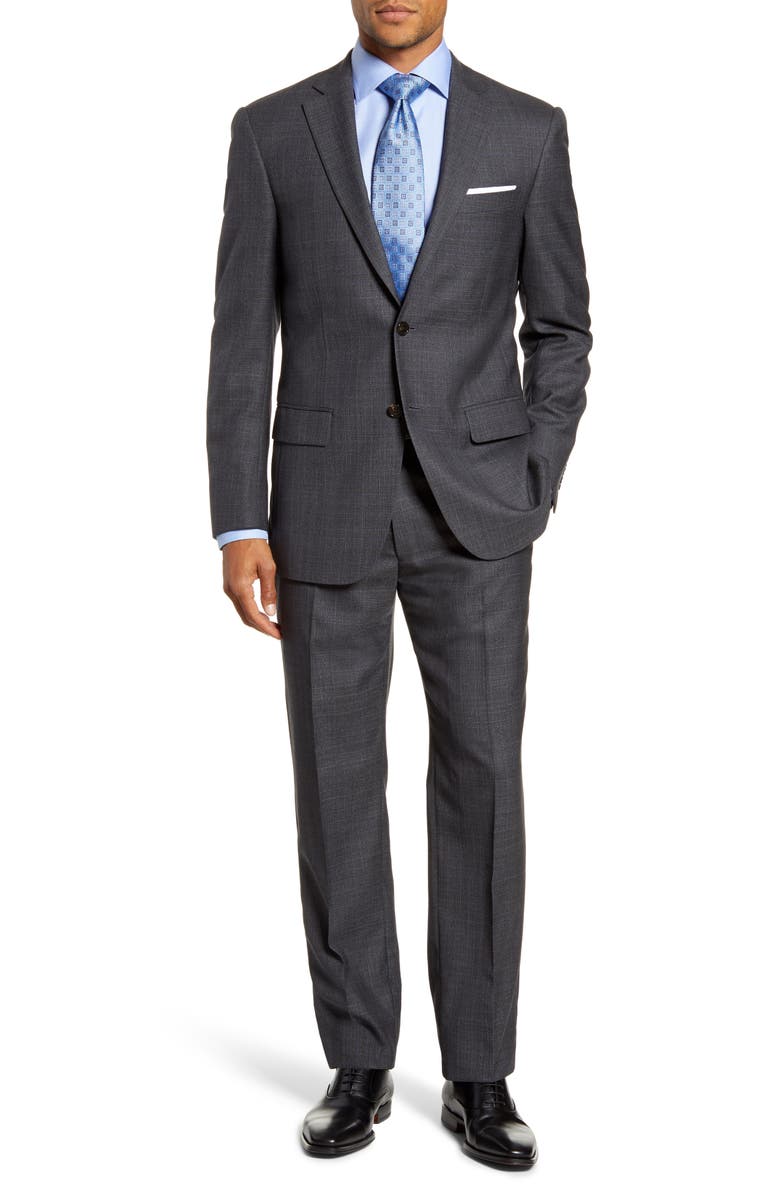 Hart Schaffner Marx Classic Fit Plaid Wool Suit, Main, color, 