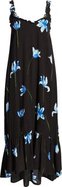 GIBSONLOOK High-Low Ruffle Edge Maxi Dress