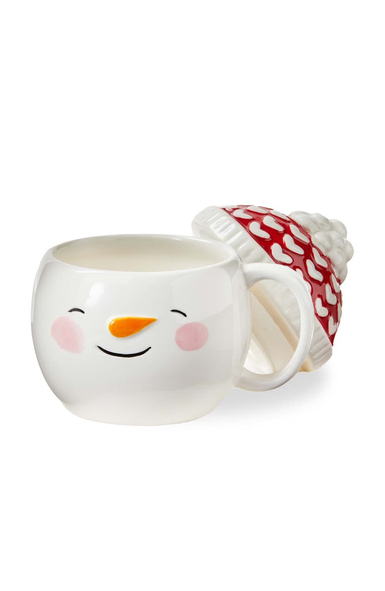 tag Snowman Lidded Mug Festive Drinkware for Christmas Multicolor, Main, color, Multicolored