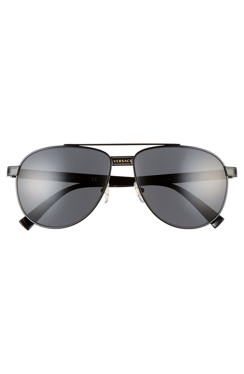 Versace Phantos 58mm Aviator Sunglasses, Alternate, color, 