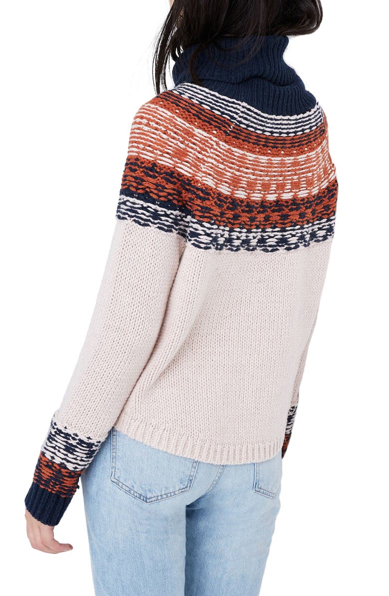 Madewell Brookdale Fair Isle Turtleneck Sweater, Alternate, color, 