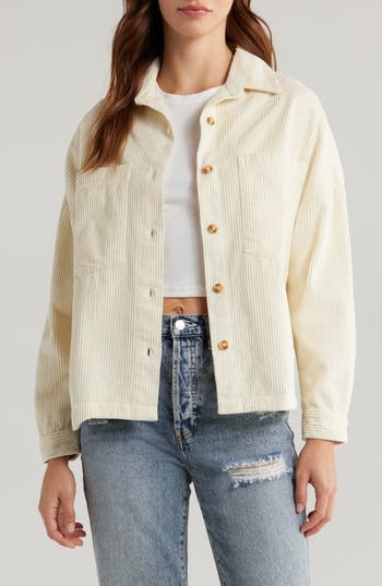 BILLABONG BILLABONG STOKED ON YOU COTTON CORDUROY BUTTON-UP SHIRT