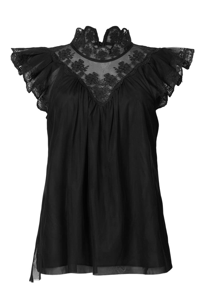 Azura Lace Top, Alternate, color, BLACK
