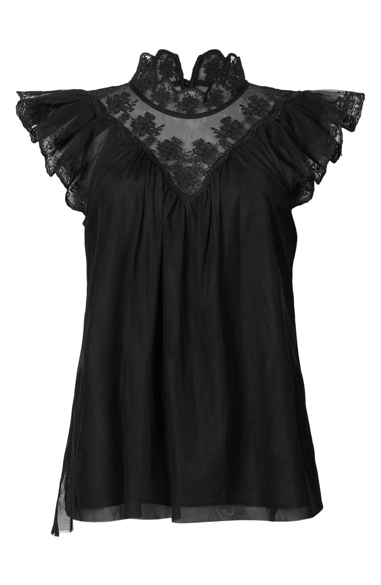 AllSaints Azura Lace Top, Alternate, color, 