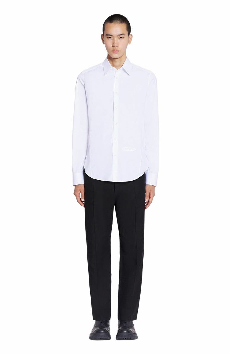 Lanvin Fitted Shirt, Main, color, Optic White