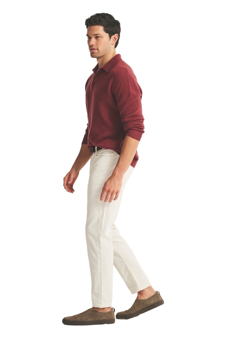 Lightweight Cashmere Relaxed Polo, Alternate, color, Brick Red