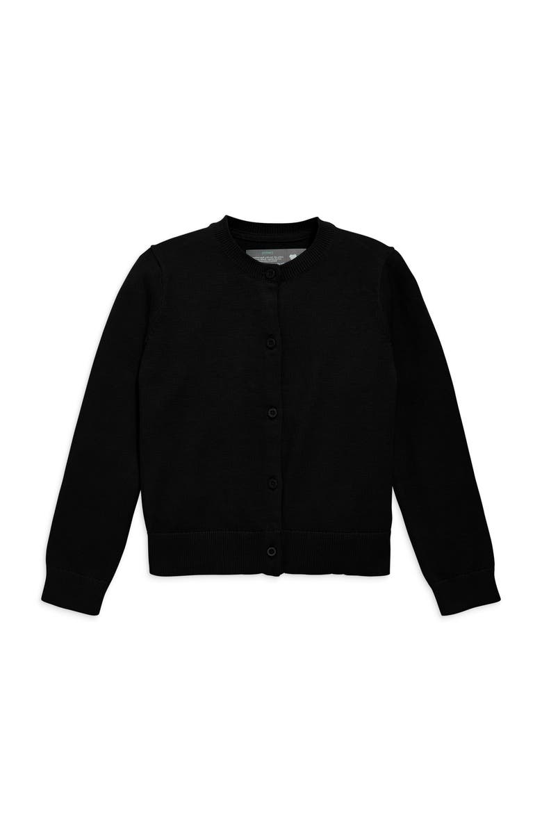 Primary Kids Cotton Cardigan, Main, color, Black
