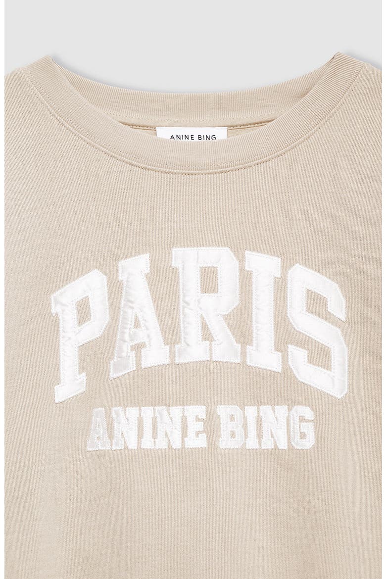 Harry Shrunken Paris Sweatshirt, Alternate, color, Beige