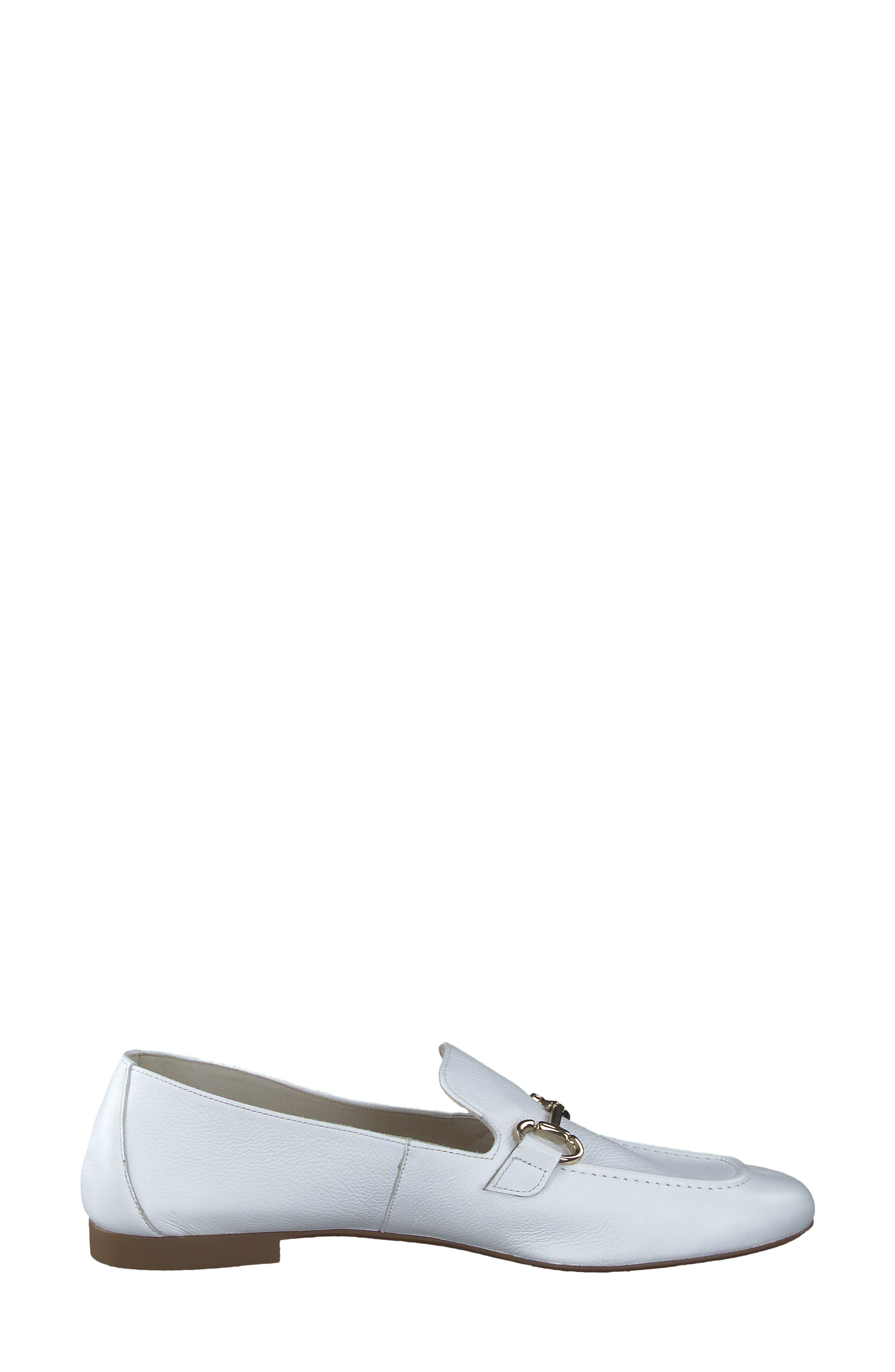 Daphne Flat, Alternate, color, WHITE LEATHER