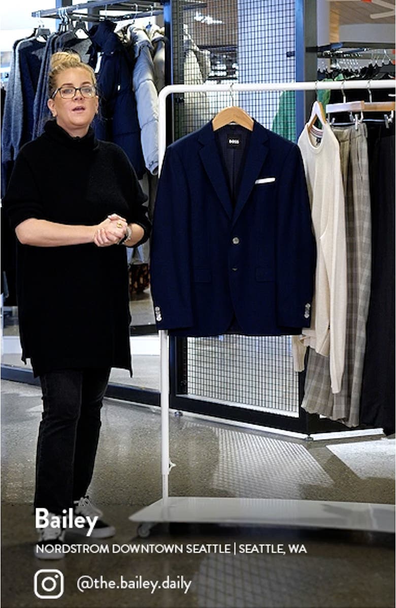 Hutson Slim Fit Navy Wool Sport Coat, sales video thumbnail