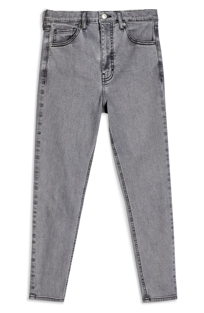 Topshop New Grey Jamie High Waist Crop Skinny Jeans, Alternate, color,