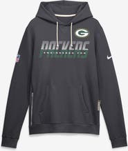 Nike Men's Nike Charcoal Green Bay Packers Sideline Standard Issue Top Prospect Dri-FIT Hoodie
