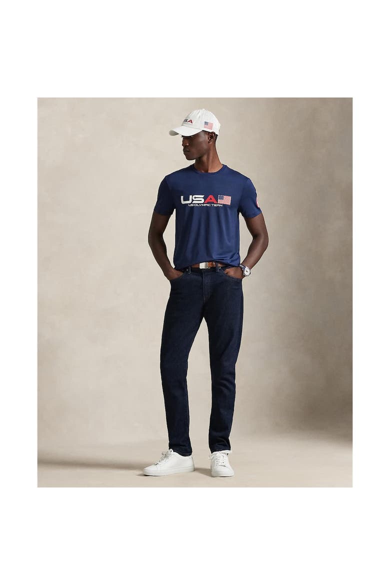 Men's Polo Ralph Lauren Team USA Stretch Jersey T-Shirt, Alternate, color, Navy