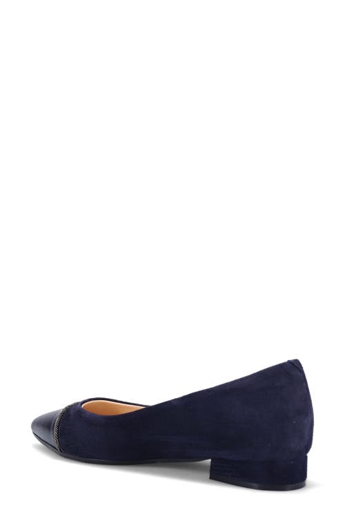 Ron White Kacie Water Resistant Pointed Toe Ballet Flat In Blue