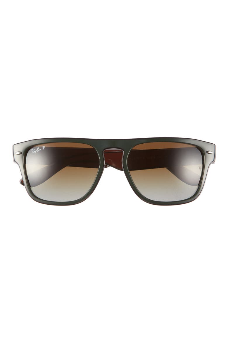 RB4407 57mm Polarized Gradient Square Sunglasses, Main, color, GREY GRADIENT