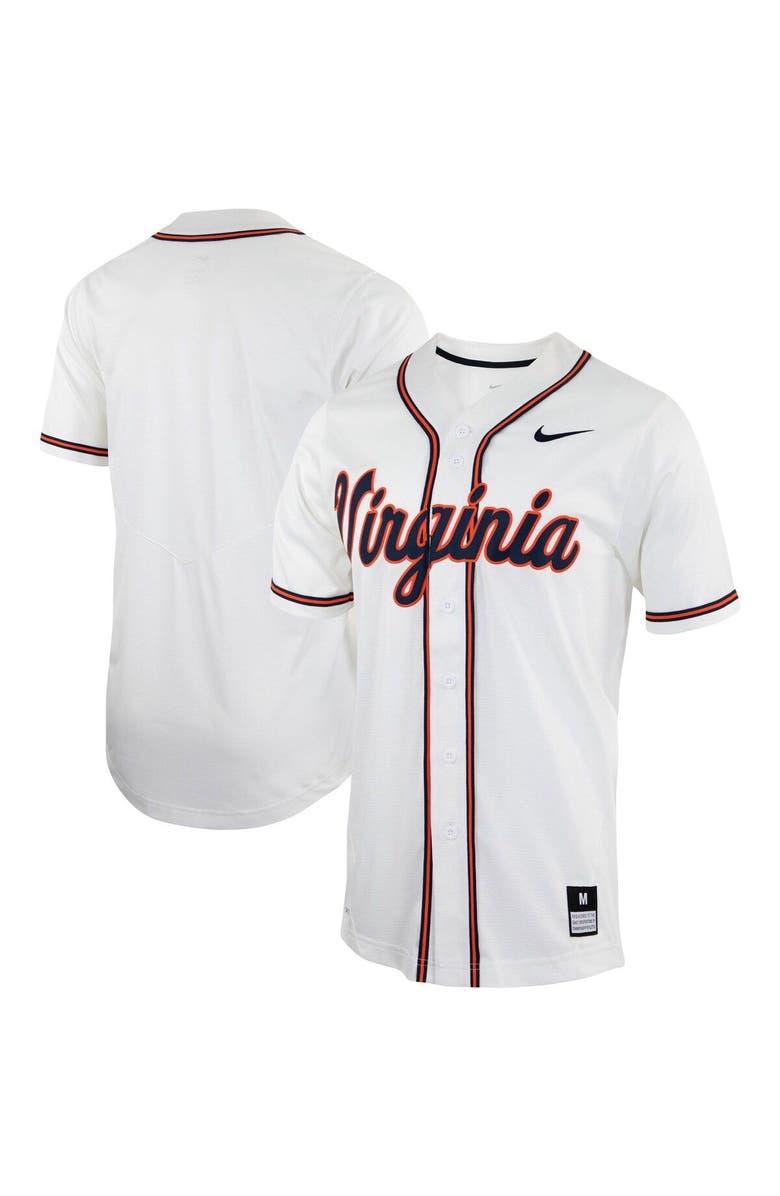 Nike Men's Nike White Virginia Cavaliers Replica Baseball Jersey, Main, color, 
