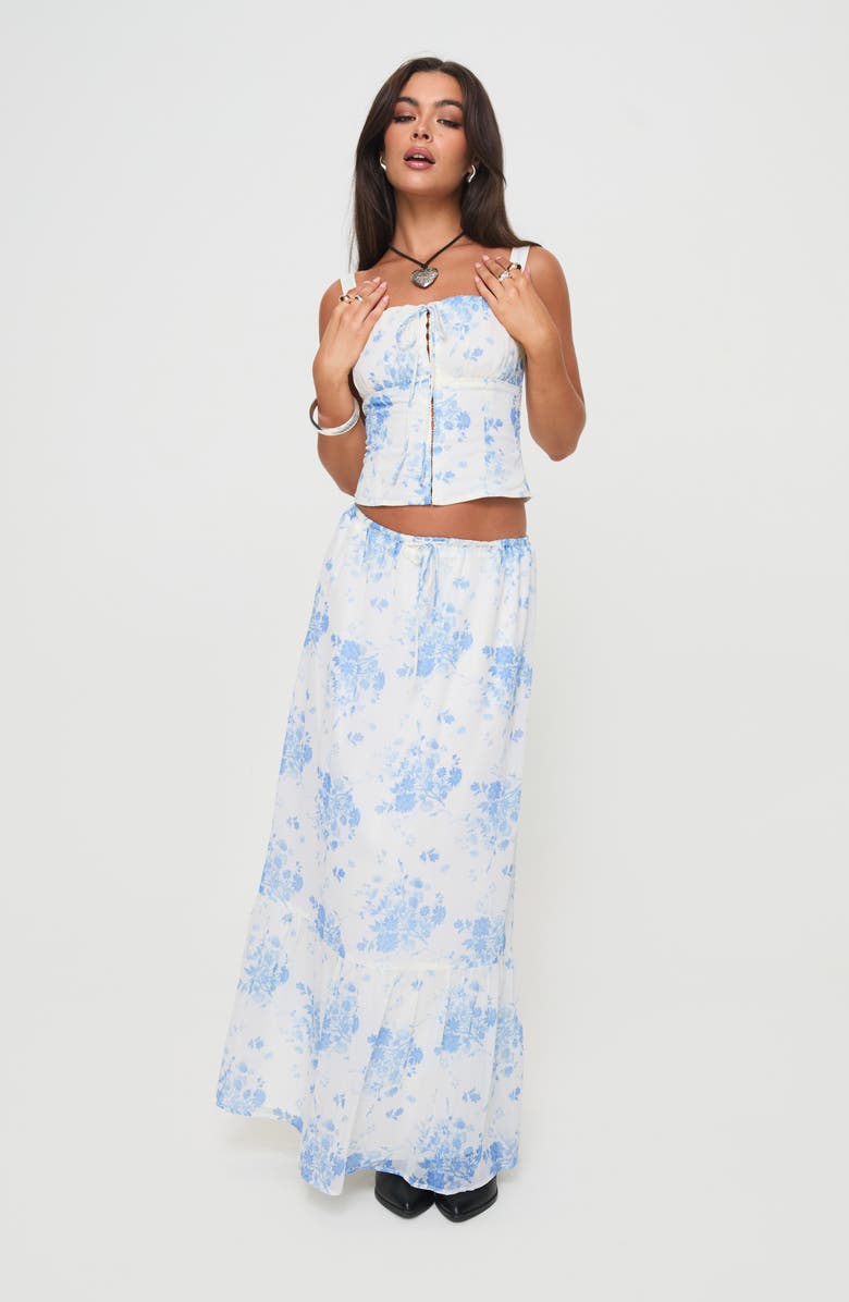 Princess Polly Modern Floral Maxi Skirt, Alternate, color, 