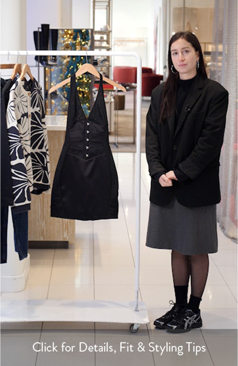 Lia Halter Neck Corset Minidress, sales video thumbnail