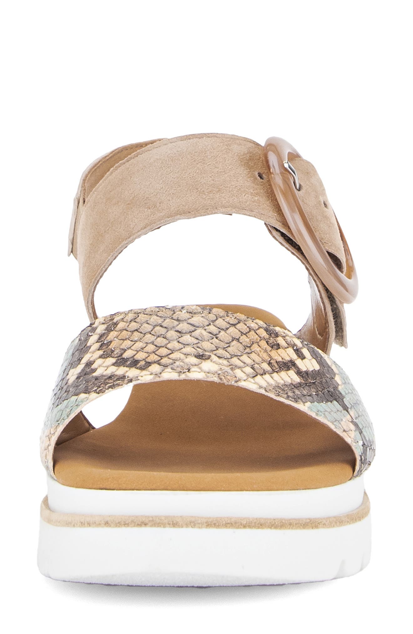 Gabor Ankle Strap Wedge Sandal, Alternate, color, Sand