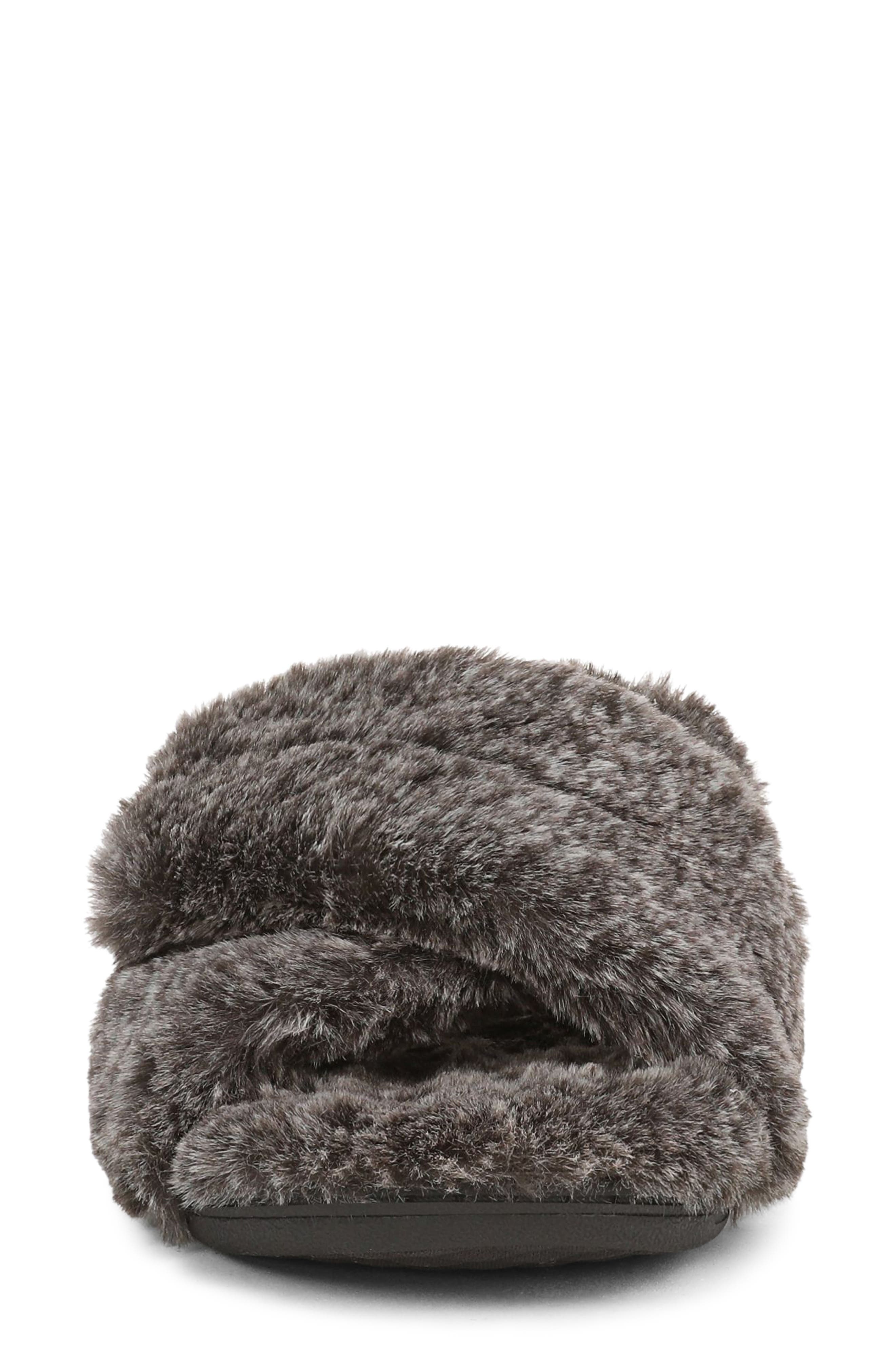 Vionic Relax II Slide Slipper, Alternate, color, Dark Brown Faux