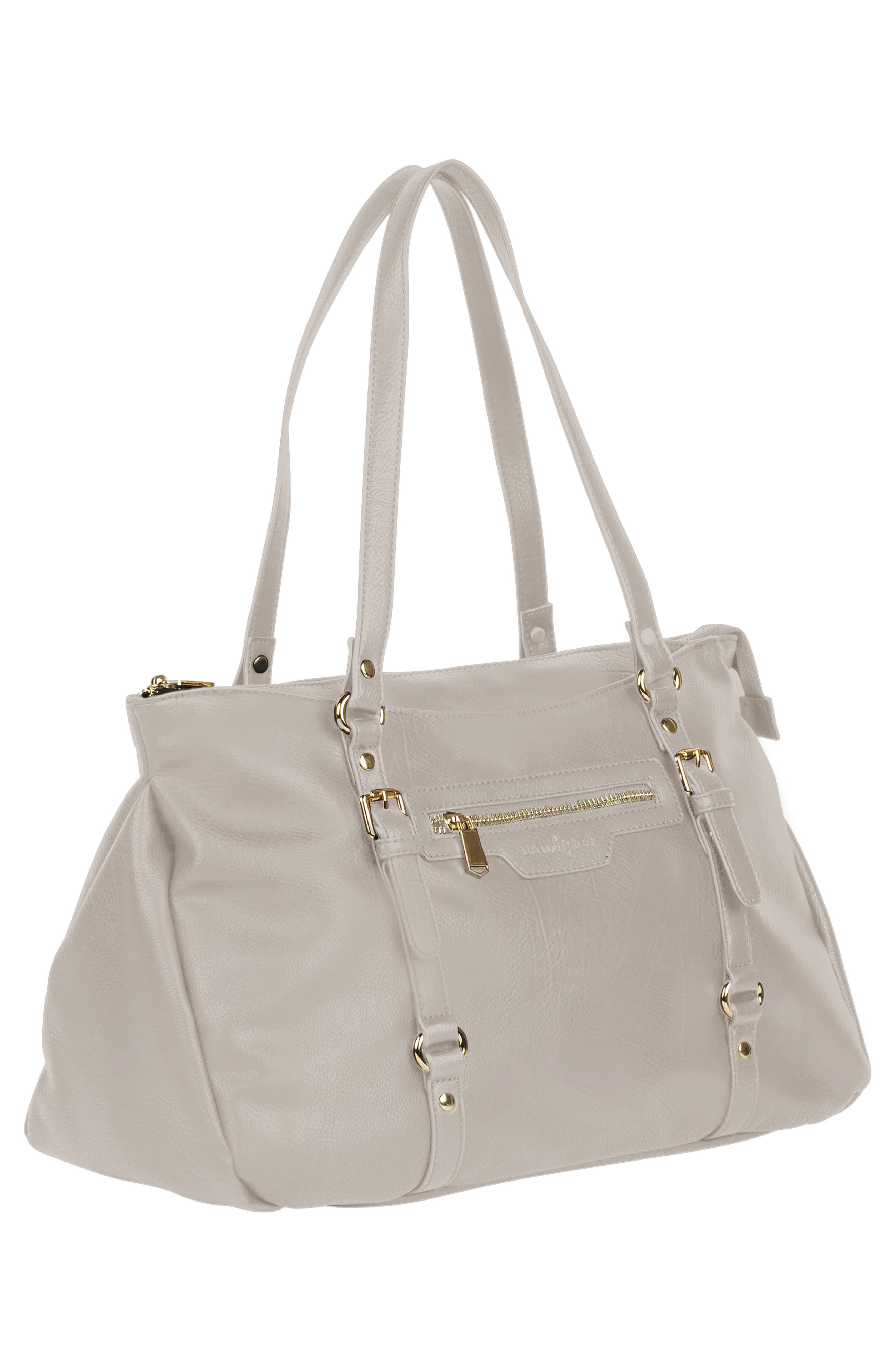 Solitude Vegan Leather Tote, Alternate, color, GREY