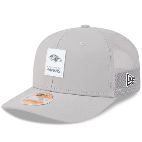 Men's New Era Gray Baltimore Ravens 2025 Sideline  9SEVENTY Adjustable Trucker Hat