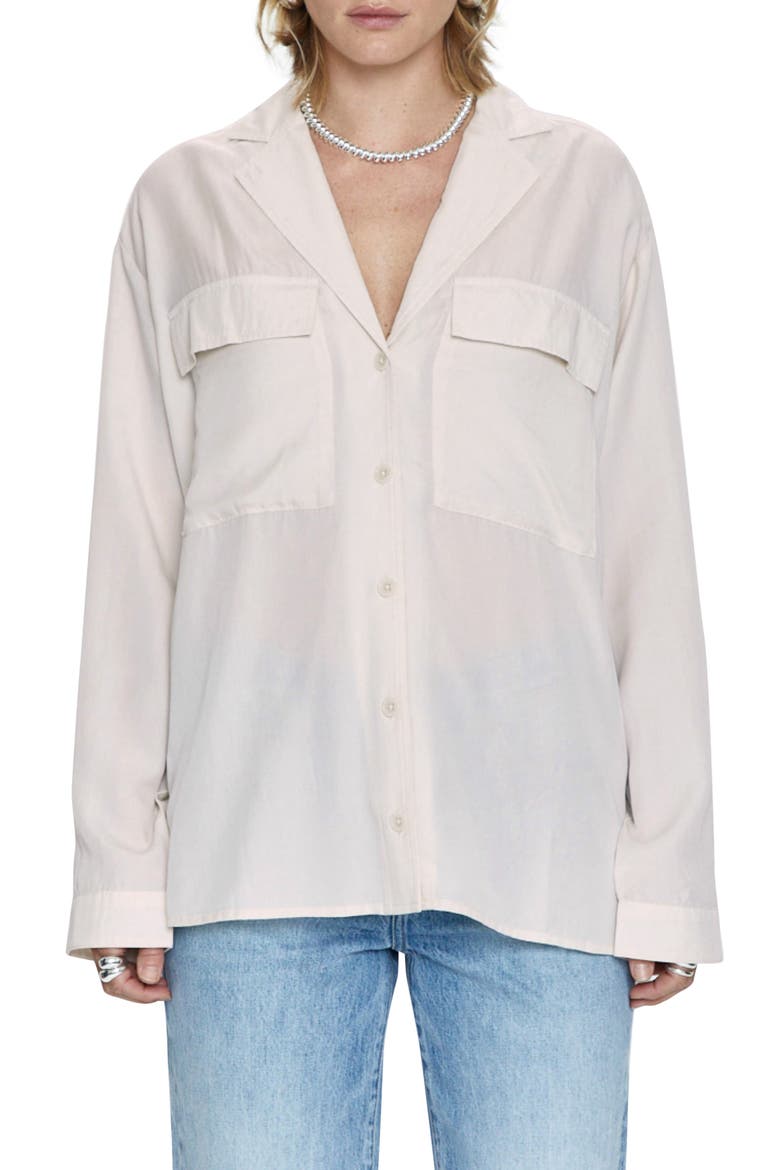 Irene Stripe Shirt, Main, color, BONE