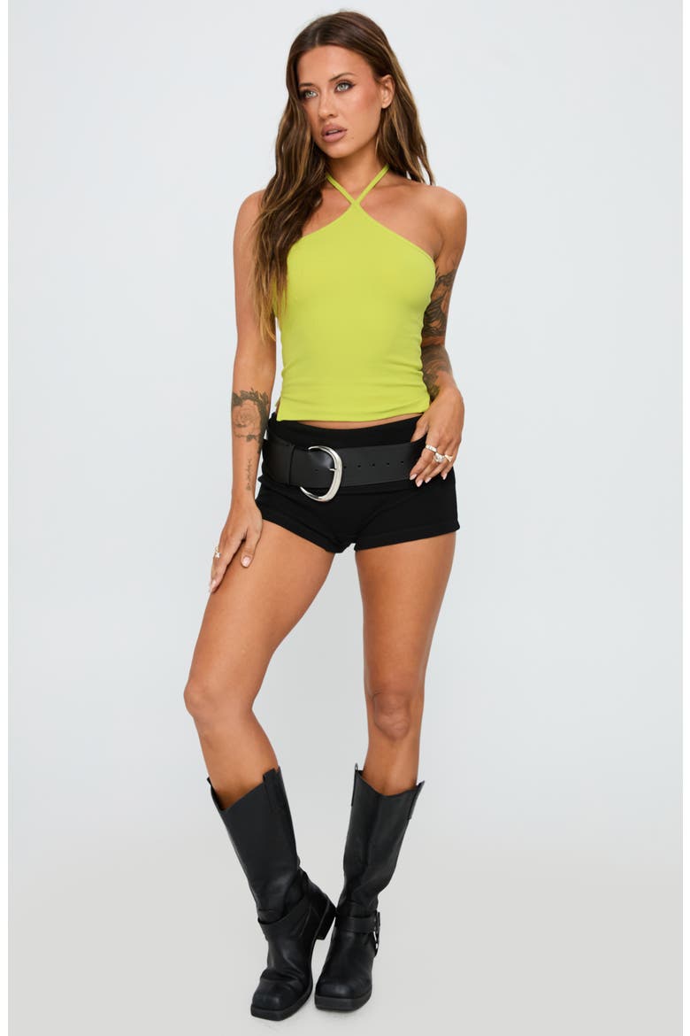 Baseline Rib Halter Top, Alternate, color, GREEN