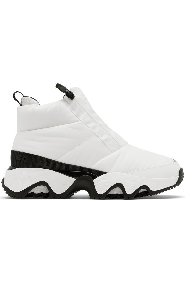 SOREL Kinetic Impact Waterproof Zip Bootie, Alternate, color, Sea Salt/ Black