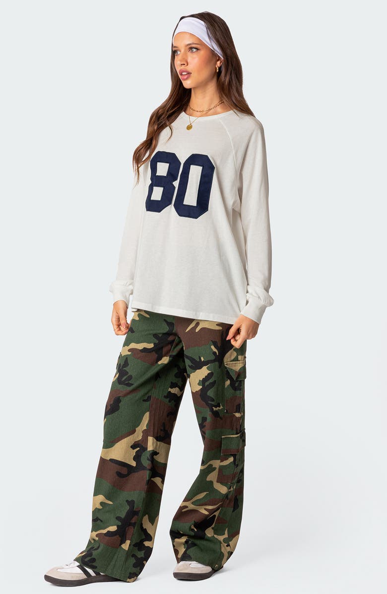 EDIKTED 80 Appliqué Oversize T-Shirt, Alternate, color, White