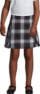 Lands' End School Uniform Girls Side Pleat Plaid Skort Above Knee