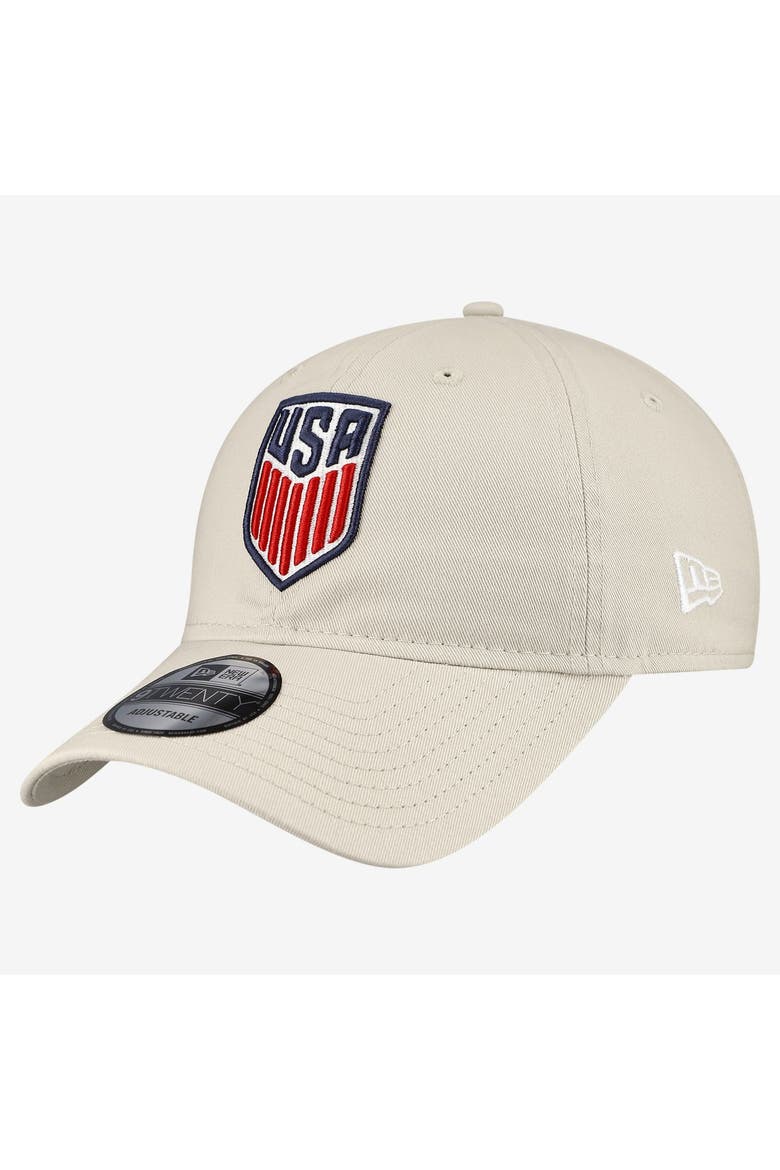 Men's New Era Tan USMNT Primary 9TWENTY Adjustable Hat, Main, color, Tan