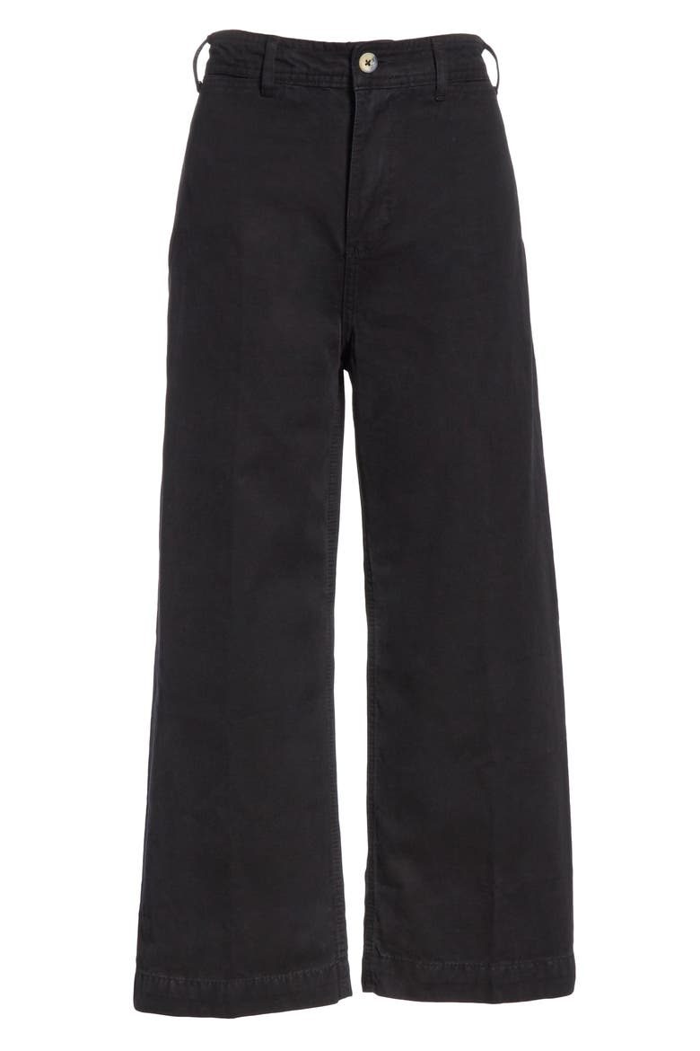 We the Free by Free People Patti Crop Cotton Pants, Alternate, color, BLACK