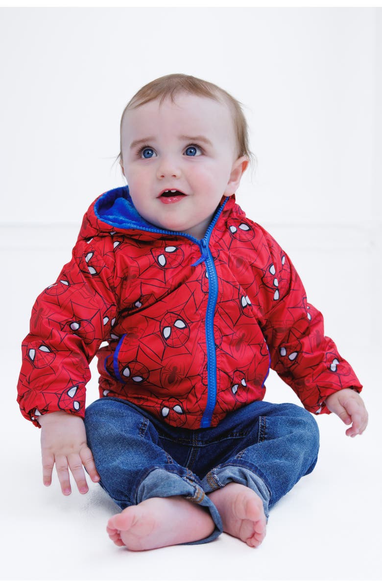 Marvel Spider-Man Zip-Up Hooded Jacket, Alternate, color, Red Blue Spider Man