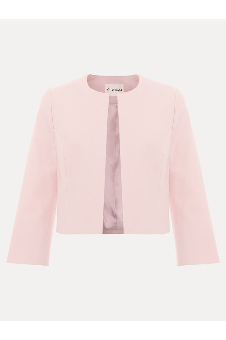Cropped Round Neck Jacket, Alternate, color, Pale Pink