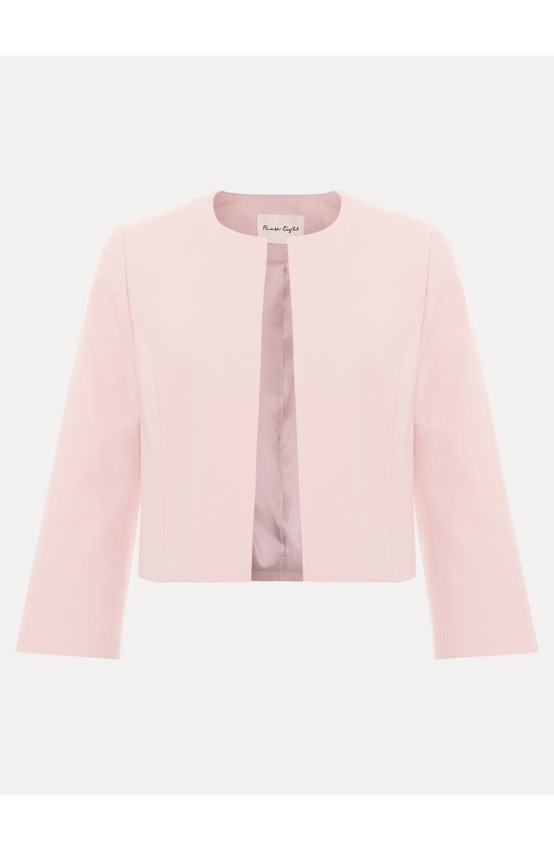 Phase Eight Elizabeth Cropped Round Neck Jacket, Alternate, color, Pale Pink