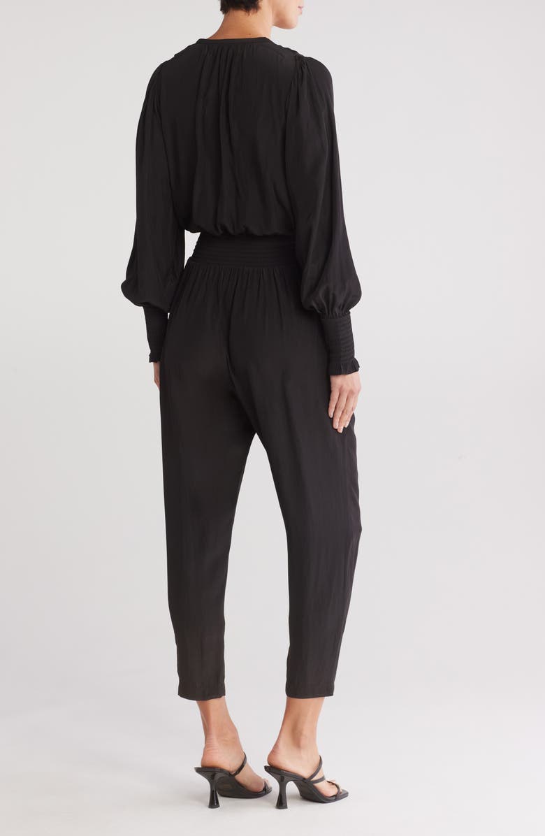 Ramy Brook Carina Smocked Long Sleeve Jumpsuit, Alternate, color,