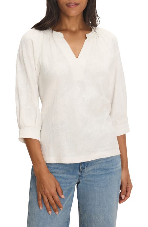 Lace Split Neck Top (Petite)