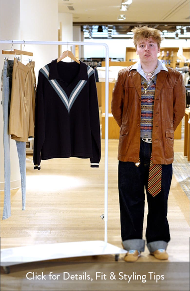 Stripe Polo Sweater, sales video thumbnail