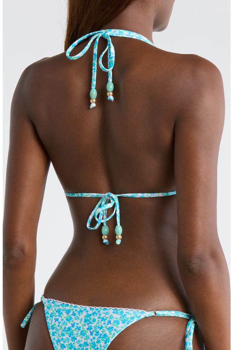 Decorative Panel Halter Bikini Top, Alternate, color, OCEAN AURA