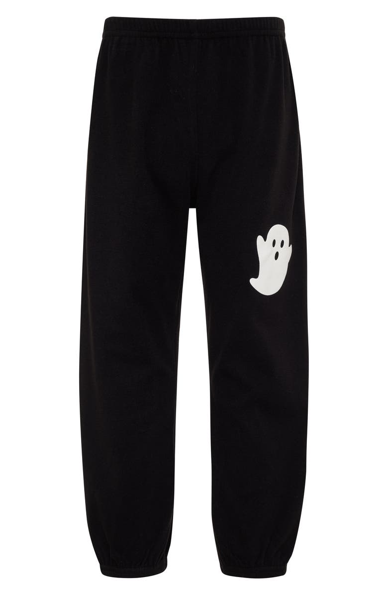 Beach Riot Kids' Little Georgie Brushed Fleece Joggers, Alternate, color, Boo Black