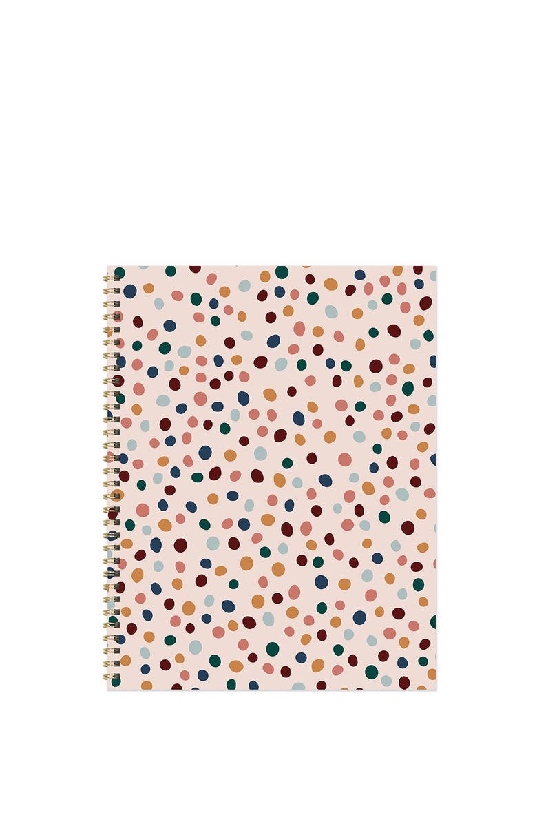 TF PUBLISHING Spotted Dot Boho Undated Large Weekly Monthly Spiral Planner, Main, color,