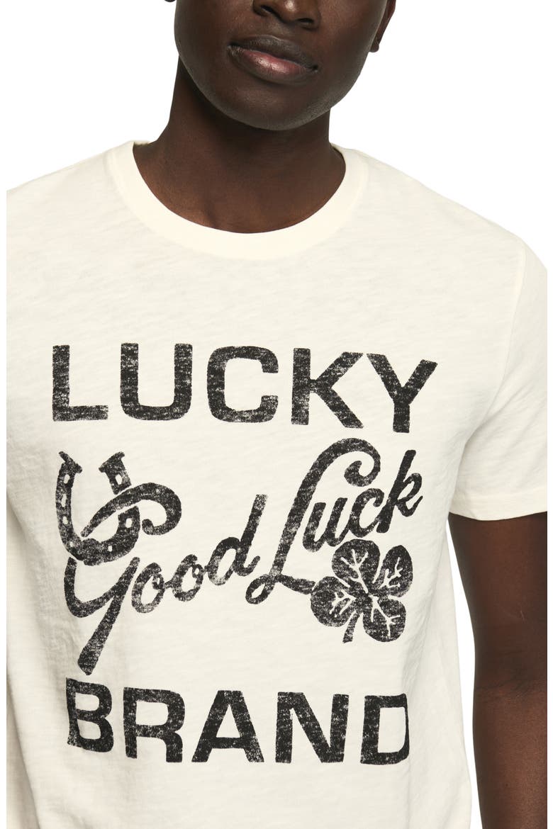 Lucky Good Luck Graphic Tee, Alternate, color, BRIGHT WHITE