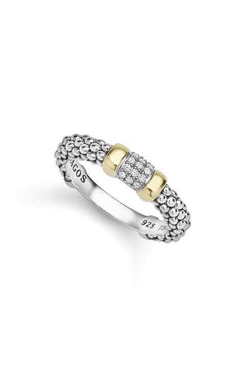 Signature Caviar 14k Gold Diamond Band Ring