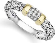 LAGOS Signature Caviar 14k Gold Diamond Band Ring