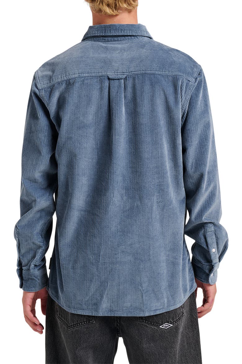 Cotton Corduroy Button-Up Overshirt, Alternate, color, CHINA BLUE