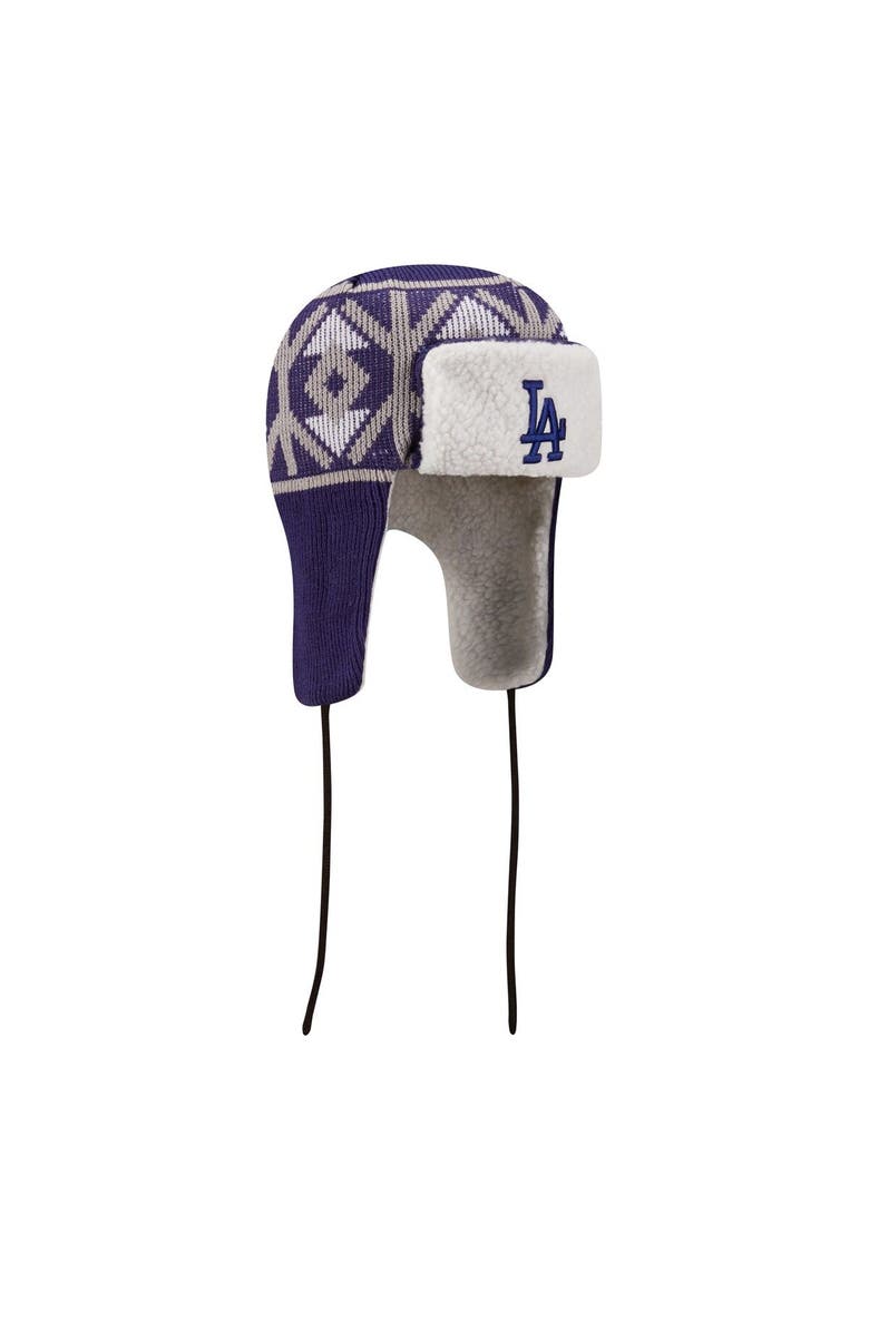 New Era Men's New Era Royal Los Angeles Dodgers Knit Trapper Hat, Alternate, color, 