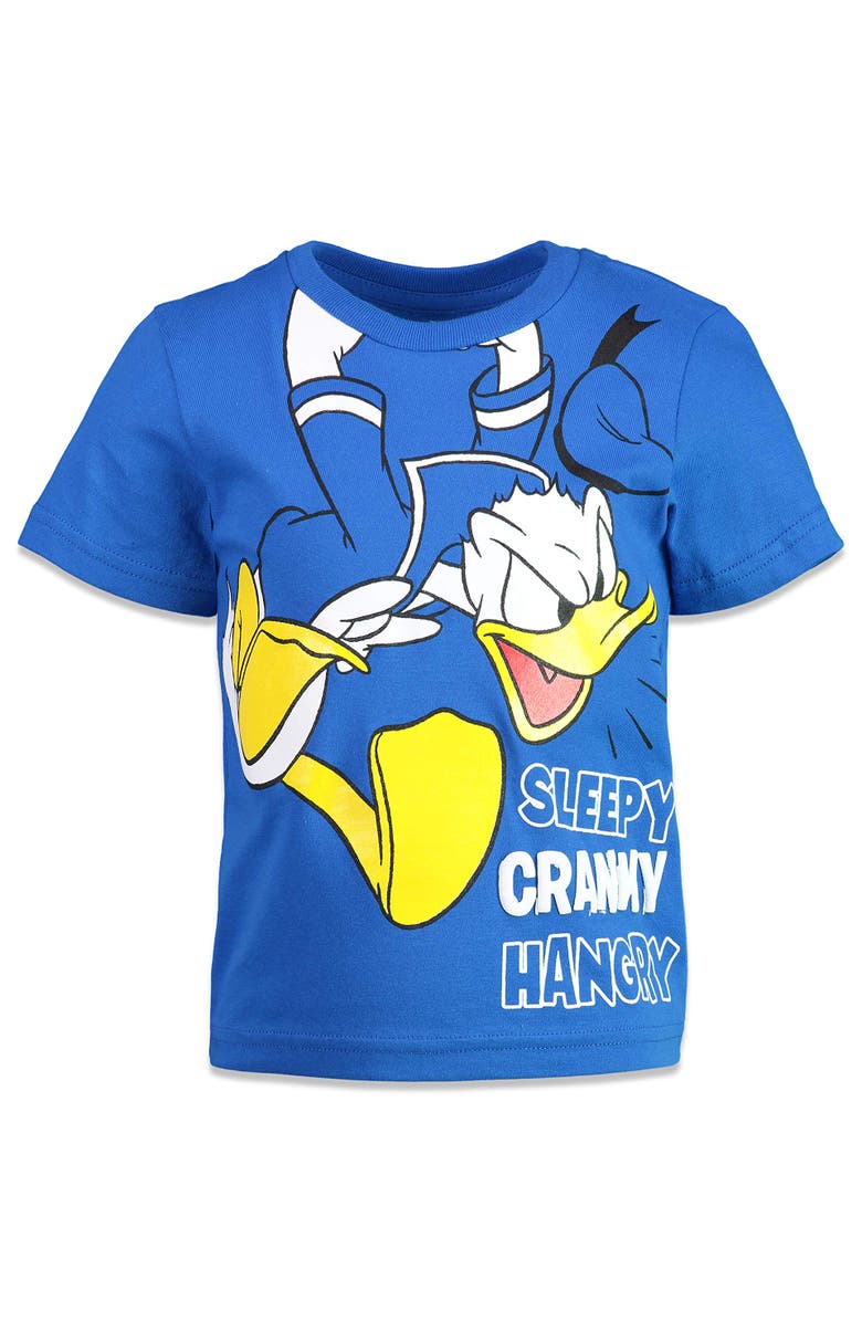 Disney Mickey Mouse 4-Pack Short Sleeve T-Shirts, Alternate, color, Red Blue Grey Black