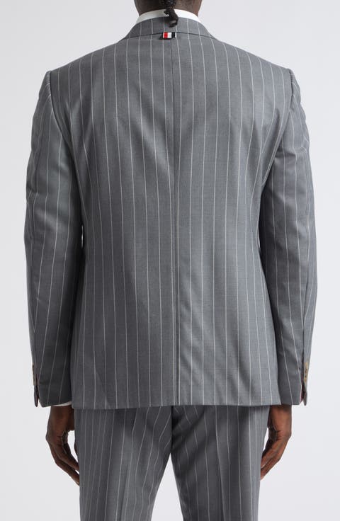 Flannel Chalk Stripe Sportcoat with Armbands